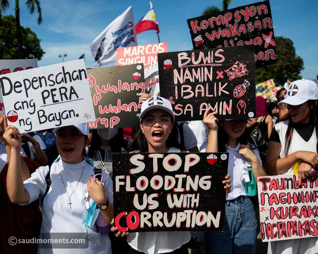 Protesters Rally Across Metro Manila Over Corruption in Flood Control ...